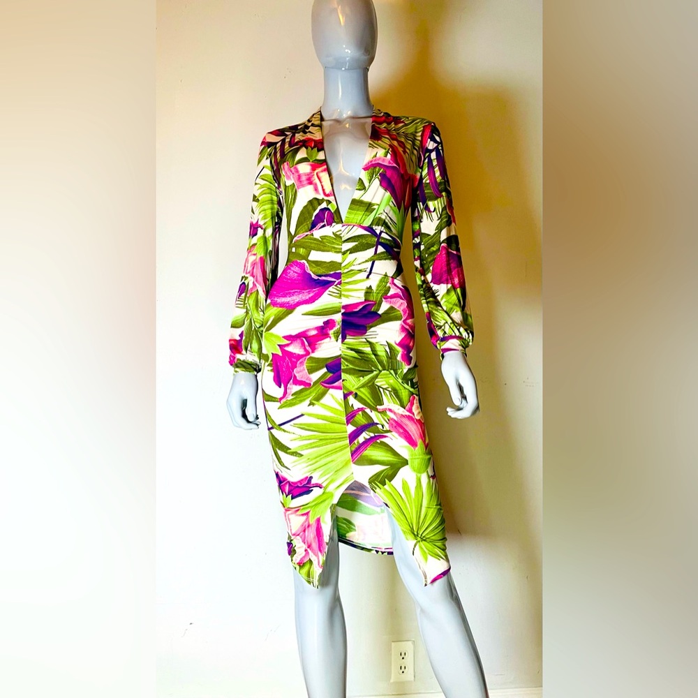 Uptown colorful midi dress